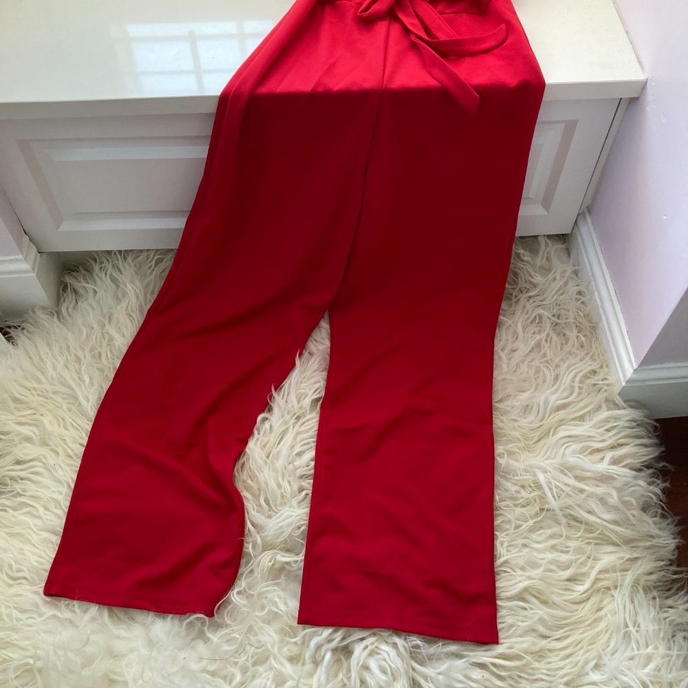 bebe Halter Neck Jumpsuit - Picture 4 of 14